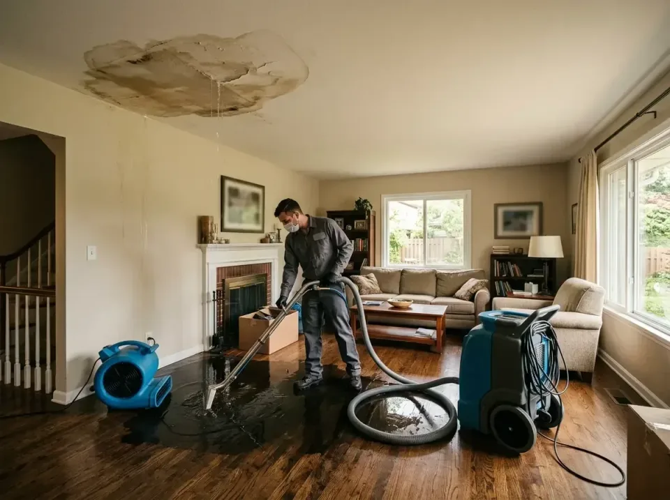 attic-pipe-burst-ceiling-drip-008 — frequently asked questions, Water Damage Restoration & Carpet Care in White Hall, IL